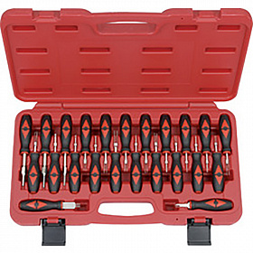 На сайте Трейдимпорт можно недорого купить Набор приспособлений для разъединения электроконтактов 23пр. ATA-0436A. 